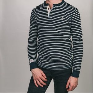 BLUE AND WHITE STRIPED TIMBERLAND HENLEY